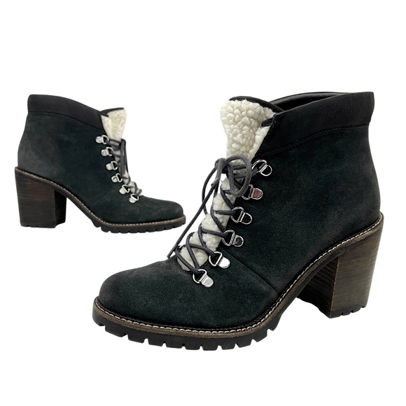 SOLD! DOLCE VITA Post Faux Shearling-Trim Suede Booties - Picture 12 of 12